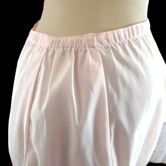 60s Vintage Pink‎ Half Slip Skirt Small | Swishy Nylon Petticoat Lingerie - Picture 4 of 7